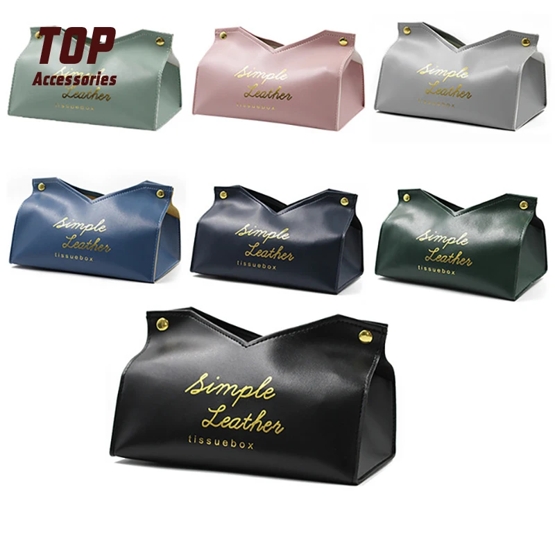 

High Quality Custom Printed Leather Tissue Paper Box