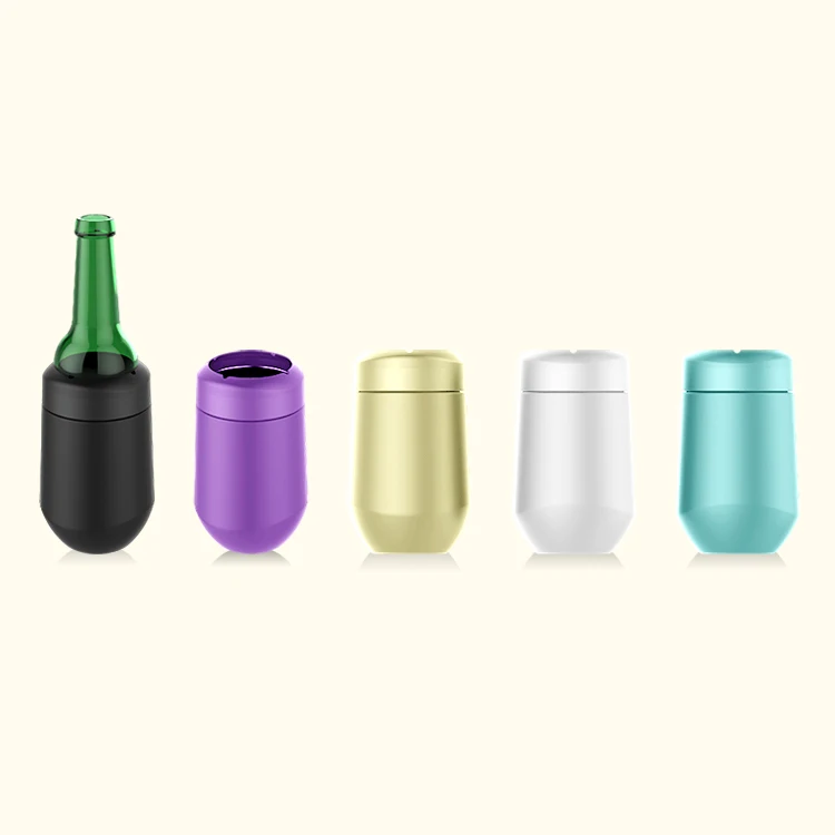 

Custom Hot Sale 12oz Double Wall Beer Can Cooler Insulated Vacuum Double Wall Cooler, Customized color