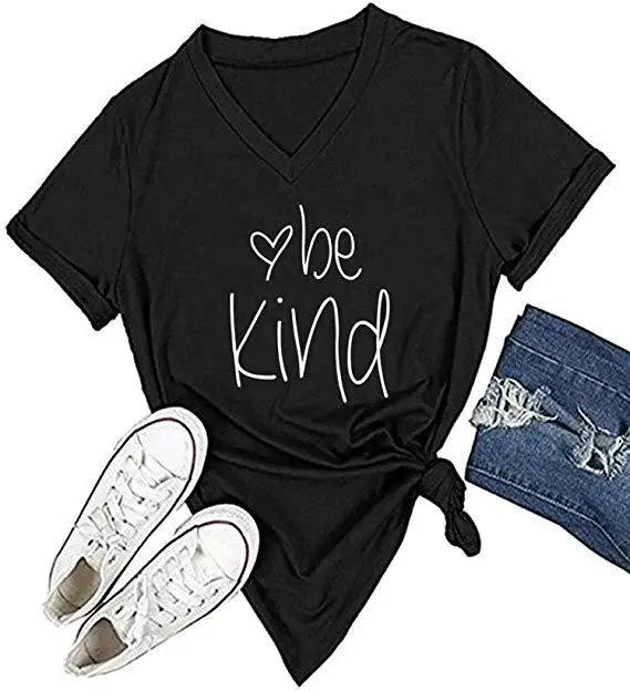 

Be Kind T Shirts Women Cute Graphic Blessed Shirt Funny Inspirational Teacher Fall Tees Tops