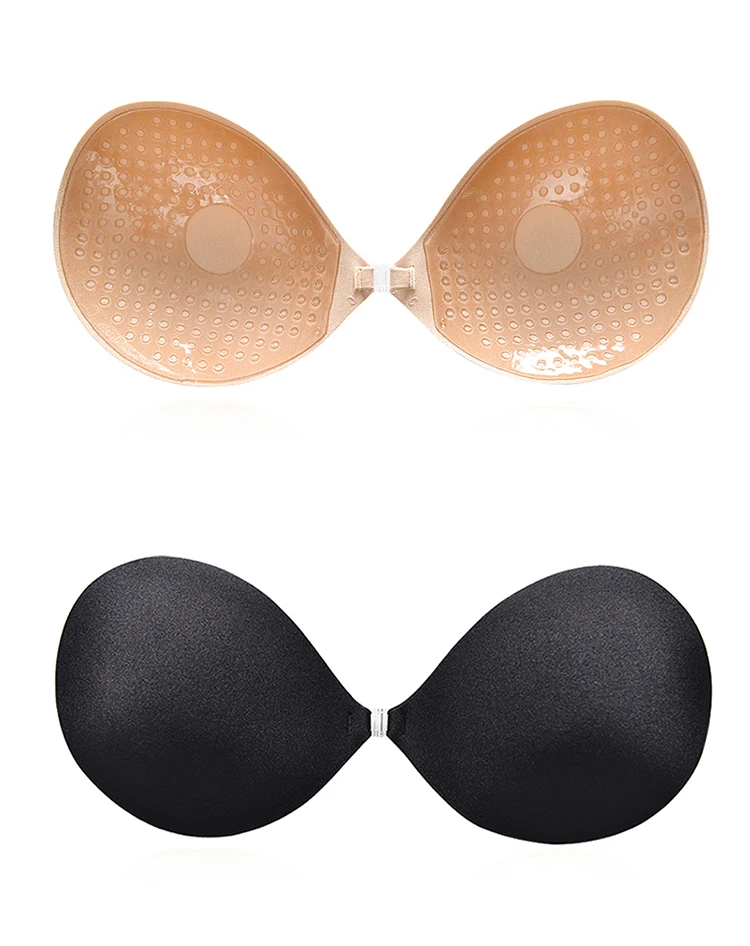 女式俯卧撑胸罩钢套胶翼性感女性内衣可调节可重复使用的无缝无胸带