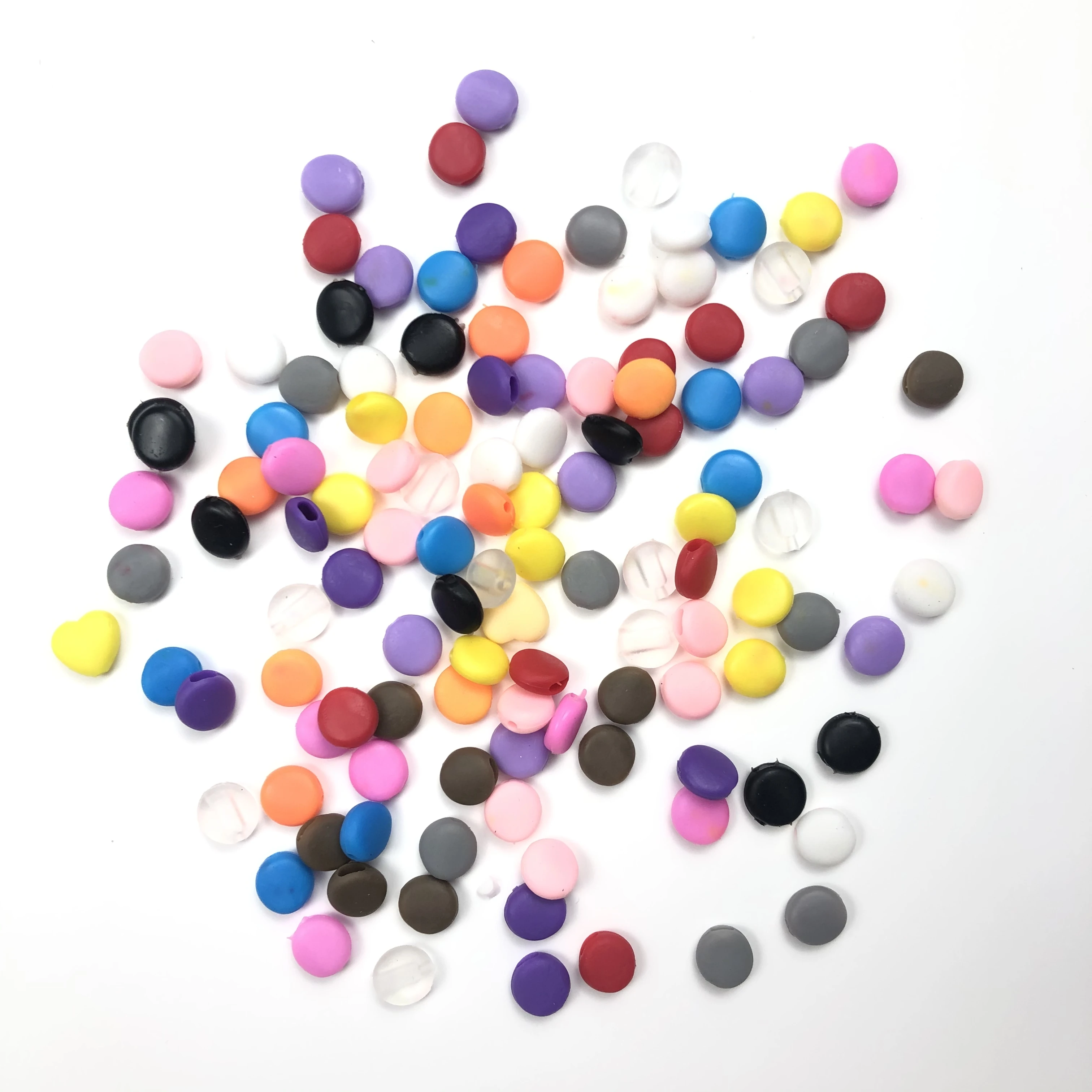 
Plastic Flat Spiral Buckle Silicone Adjustable Beads Buckles Elastic Band Drawstring Button Ear Cap Cord Accessory 