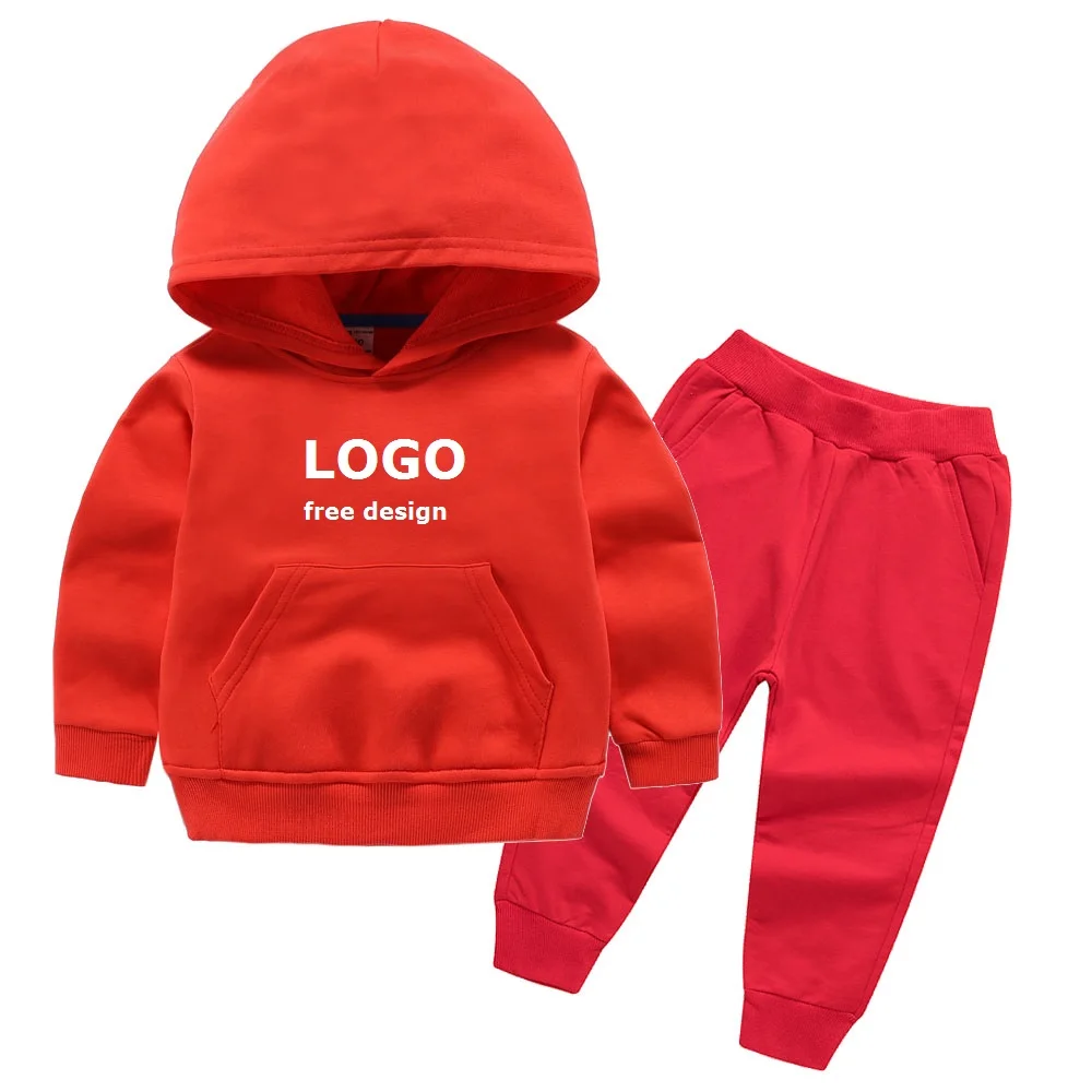 

2021 Children Clothing fall winter Boy Girls 2pcs Set Outfits Kids Clothes Toddler boys blank suit Clothing Sets