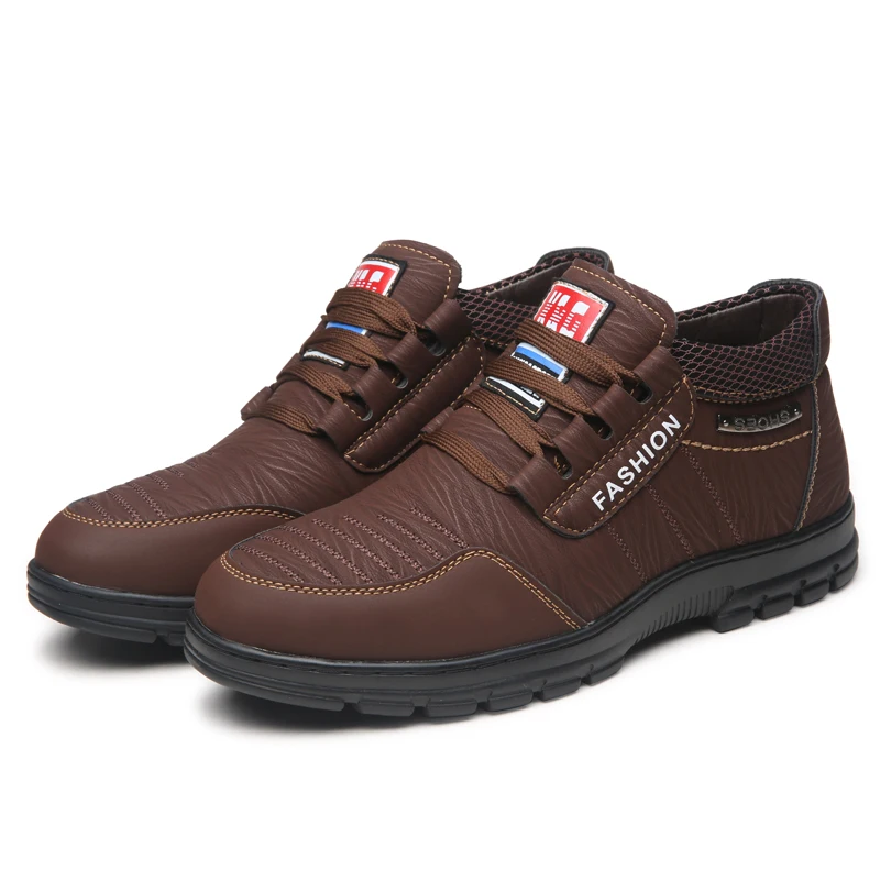 

warm winter new model genuine leather mens casual dress shoes hiking plush shoes, Requirement