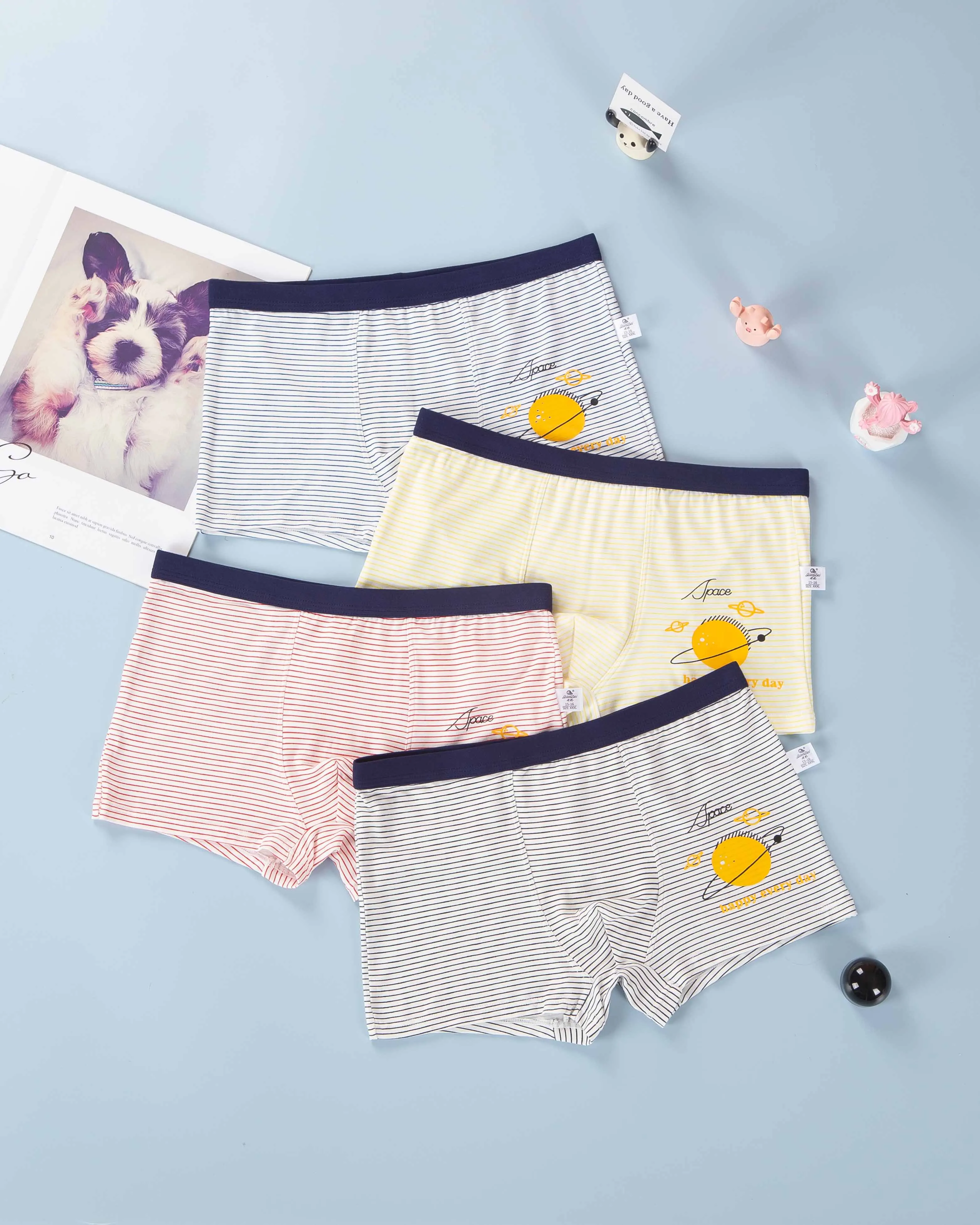 

Boy's bamboo charcoal fiber underwear kids boys underwear reactive printing