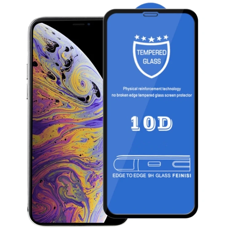 

10D Curved Edge Full Cover Ultra HD Tempered Glass Screen Protector Protective Film For iphone X Xs Max XR 8 7 6s plus, Transparency 99% color