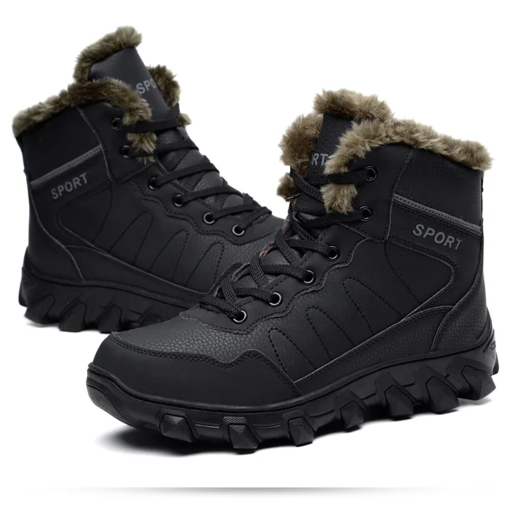 

Outdoor Warm Cotton Hiking Big Size 39 48 Men Women Snow Winter Boots Thickened with Cotton Wool Artificial Plush Browns Shoes, Yellow