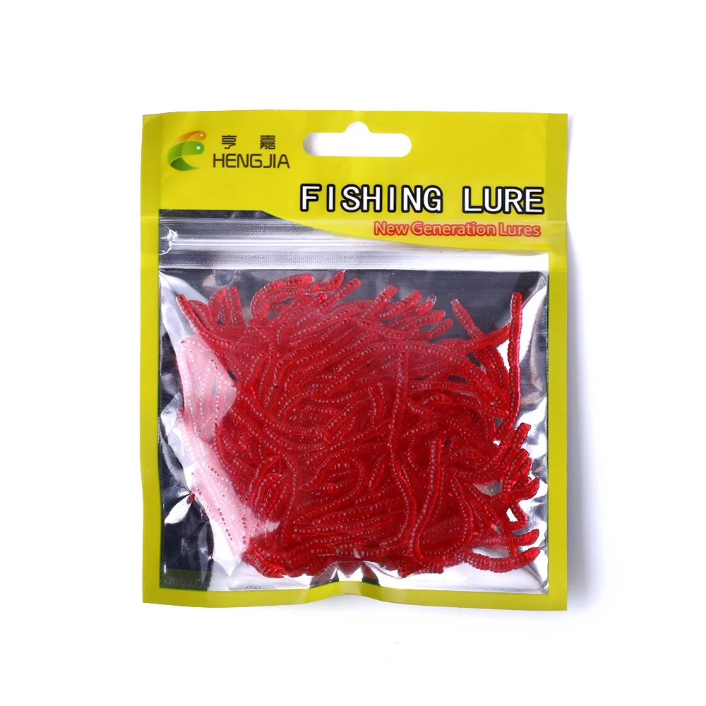 

Red Bionic simulation bloodworm earthworm 20g/3cm plastic maggots soft bait fishing lure, Red color