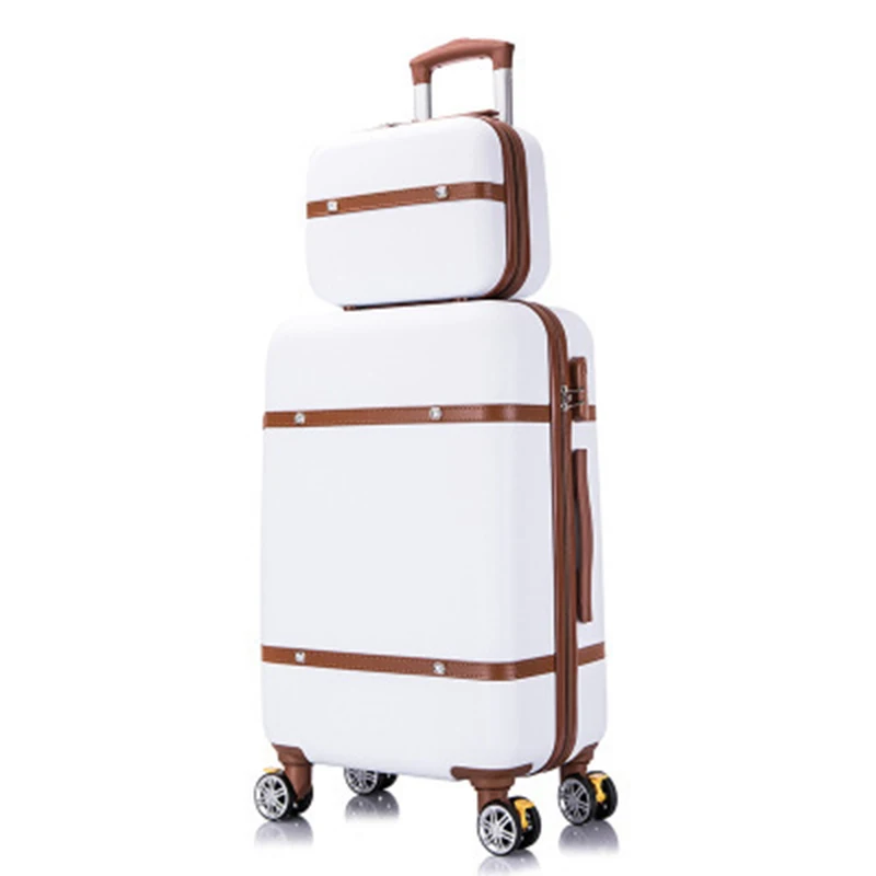 

New Arrival Zipper 4 Wheels Travel Trolly Roller Luggage With Lock