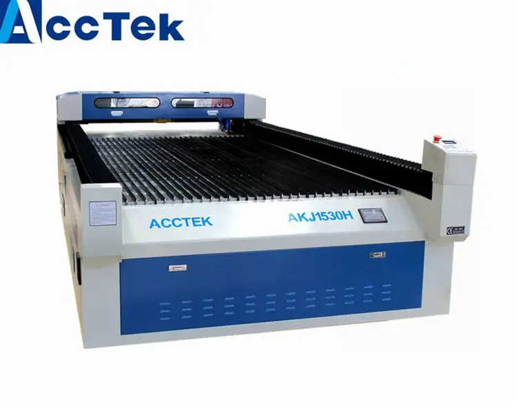 Big service sheet metal laser cutting machine price AKJ1530H/ laser cnc co2 with Reci co2 laser tube 300w 500w