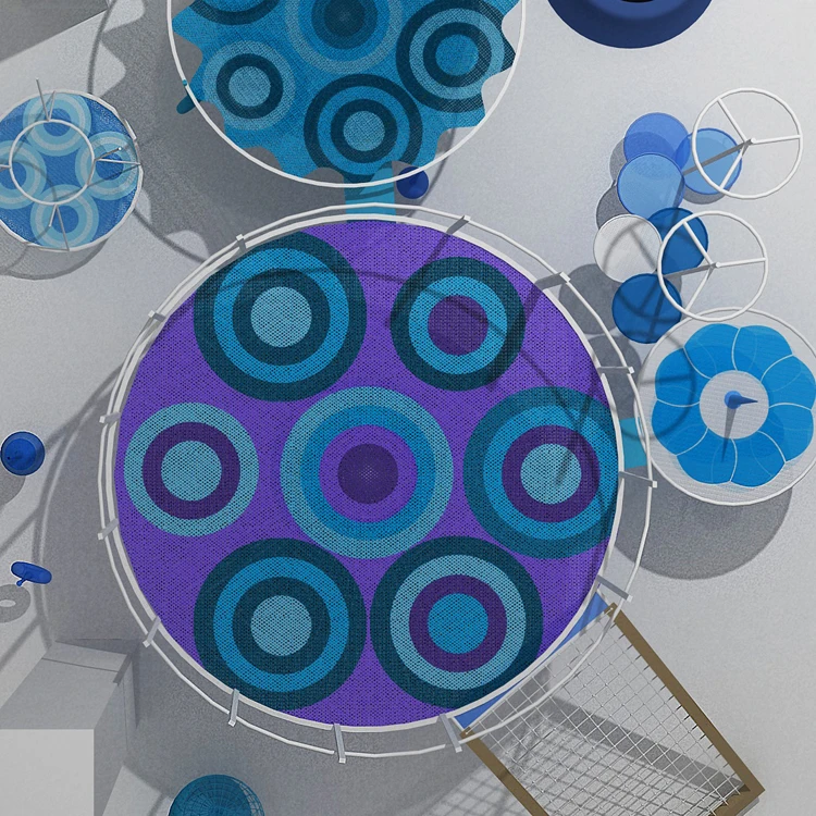 
interactive play of climbing net of outdoor theme park equipment 