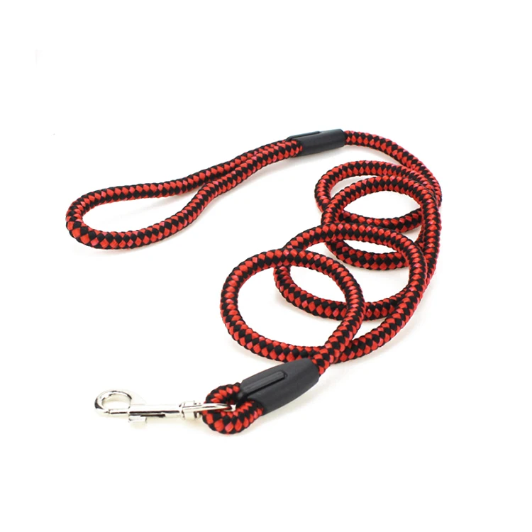 

High Quality Dog Clip Leash Strong Heavy Duty Tough Nylon Braided Rope Walking Pet Lead, All colors can be customed