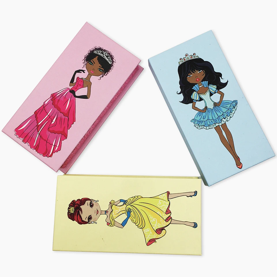 

2021 New Arrival Eyelash Boxes Colored Girl Box Customized Eyelash Boxes