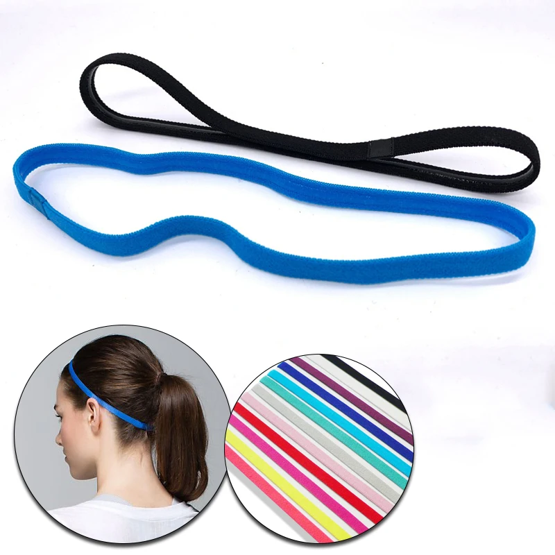 

Fashion Women Men Yoga Bands Thin Sports Headband Girls Sport Anti-slip Sweatband Elastic Band Hair Accessories