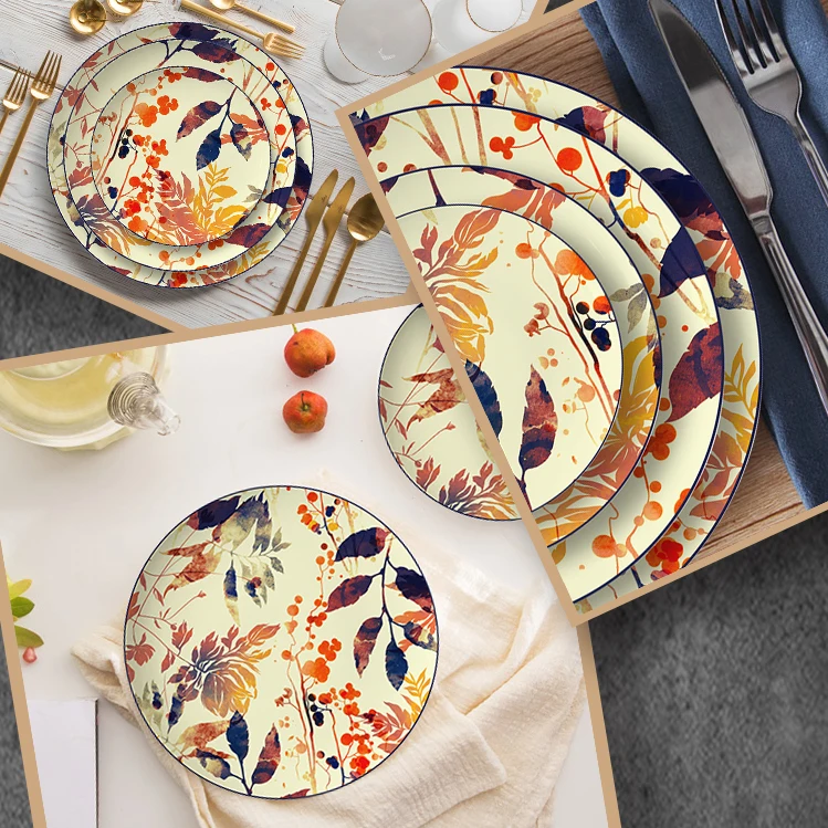 

Wholesale Ceramic Melamine Plate Decoration Wedding Plates Ceramic Charger Plates