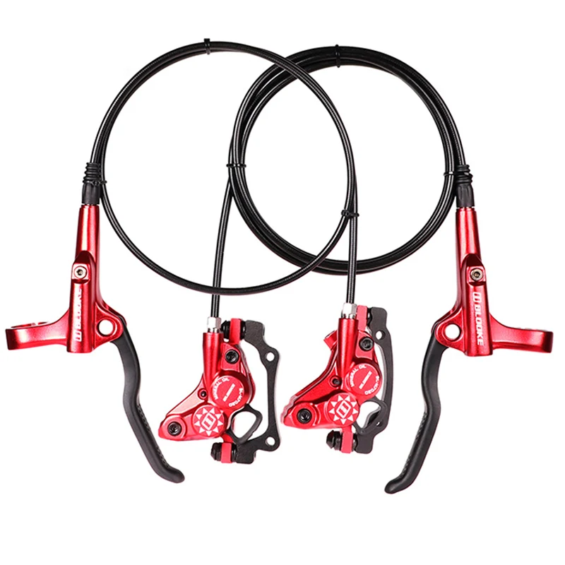 

BLOOKE M7020 800mm 1400mm Bicycle Oil Hydraulic Brakes For Bikes 4 Piston MTB Hydraulic Brake, Black gold blue red purple