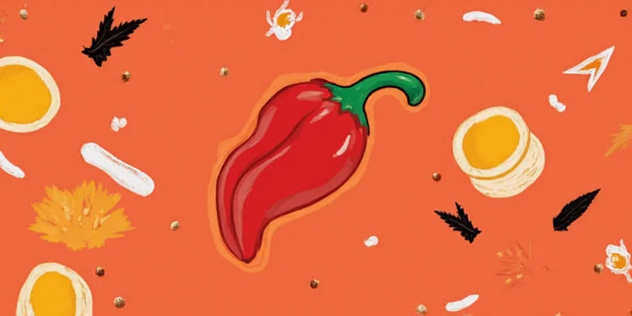 Close-up of a glass jar filled with dried chile tepin peppers