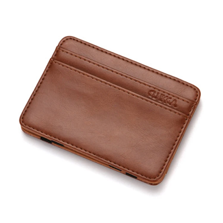 
Online shopping China stocks card holder high quality PU magic wallet for man with coin pocket 