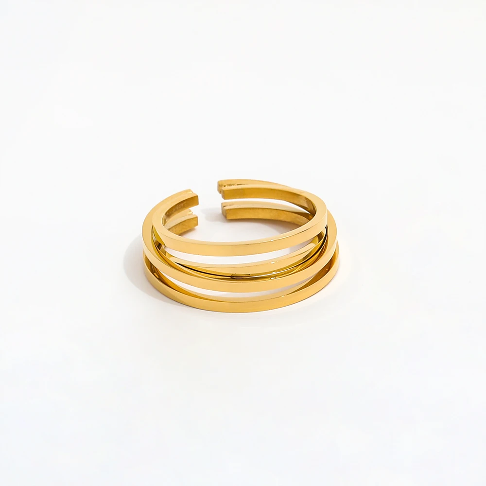 

High End 18K Gold Plated Twisted Rings for Women Finger Ring New