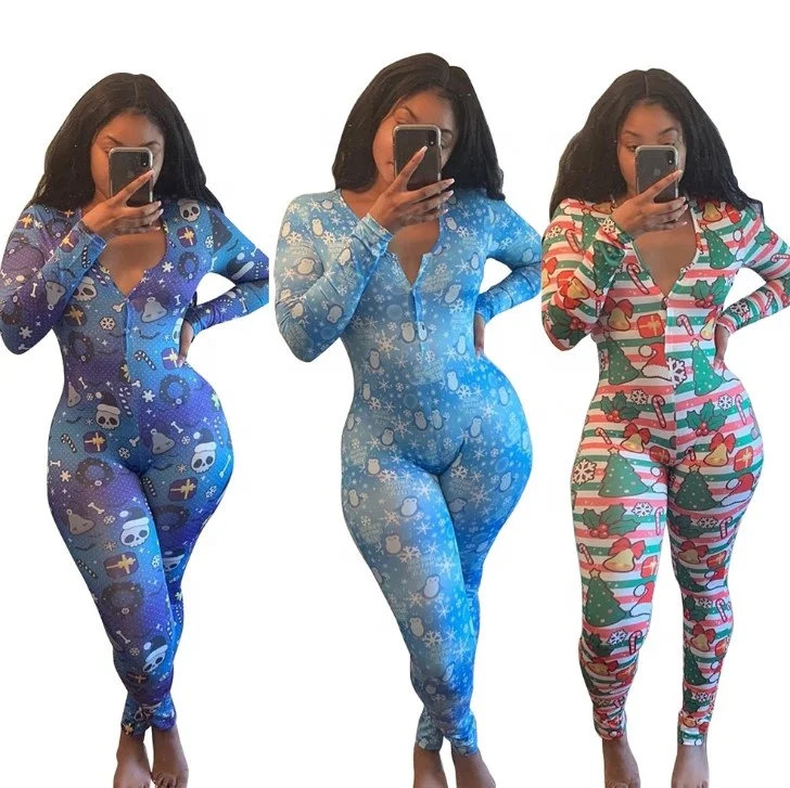 

flowers sexy christmas onesie woman bodysuits rompers long sleeve women onesie jumpsuits 2019 new arrival women onesie adult, As pictures