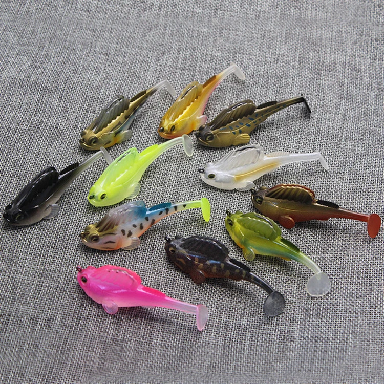 

Leaded fish 8cm14g 20gT tail soft bait Anti-hanging bottom weedless lures bait peche lured