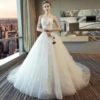 

Wedding dress bridal gowns White tube top simple bridal gowns wedding dress