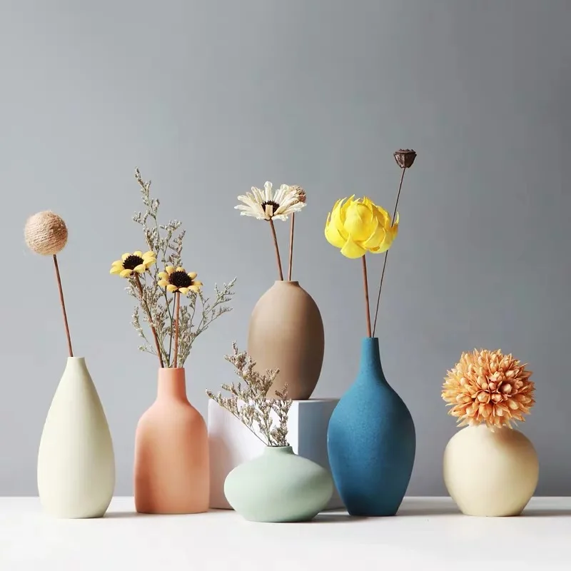 

Custom modern nordic style creative gift home decoration mini ceramic vase, Customized