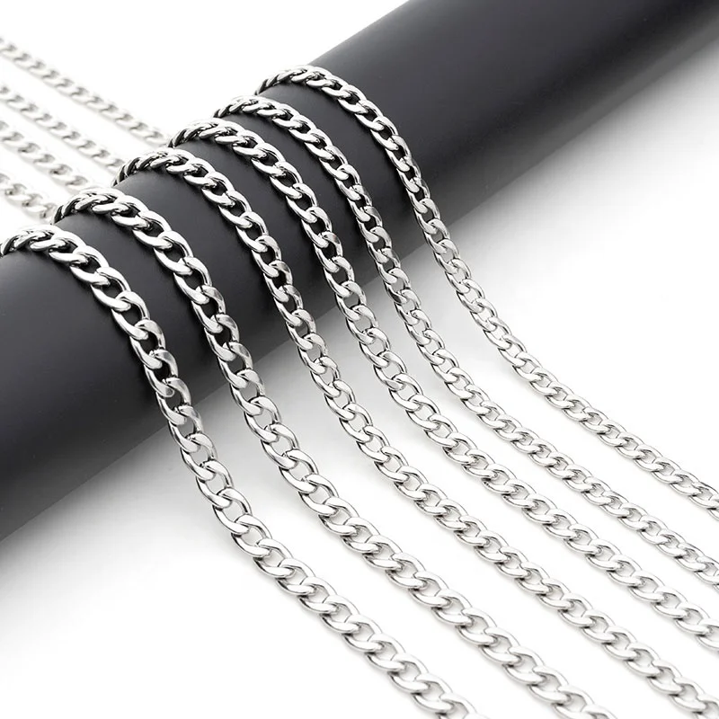 

Chain slippers for mens jewelery necklace stainless steel chain, Silver