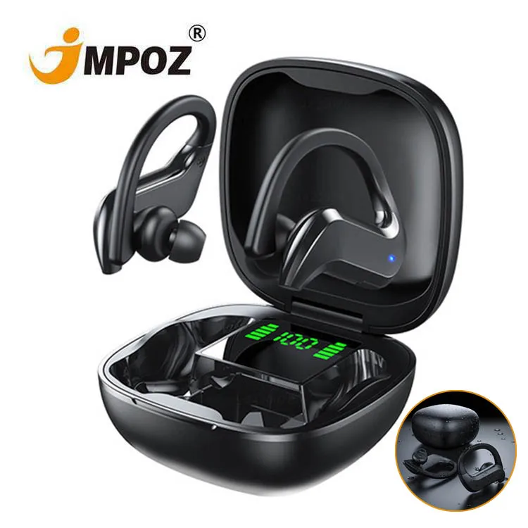

JMPOZ MD03 Smart handsfree earphone mini TWS Noise Cancelling Headsets blue-tooth heardphones wireless earphone, Black,white