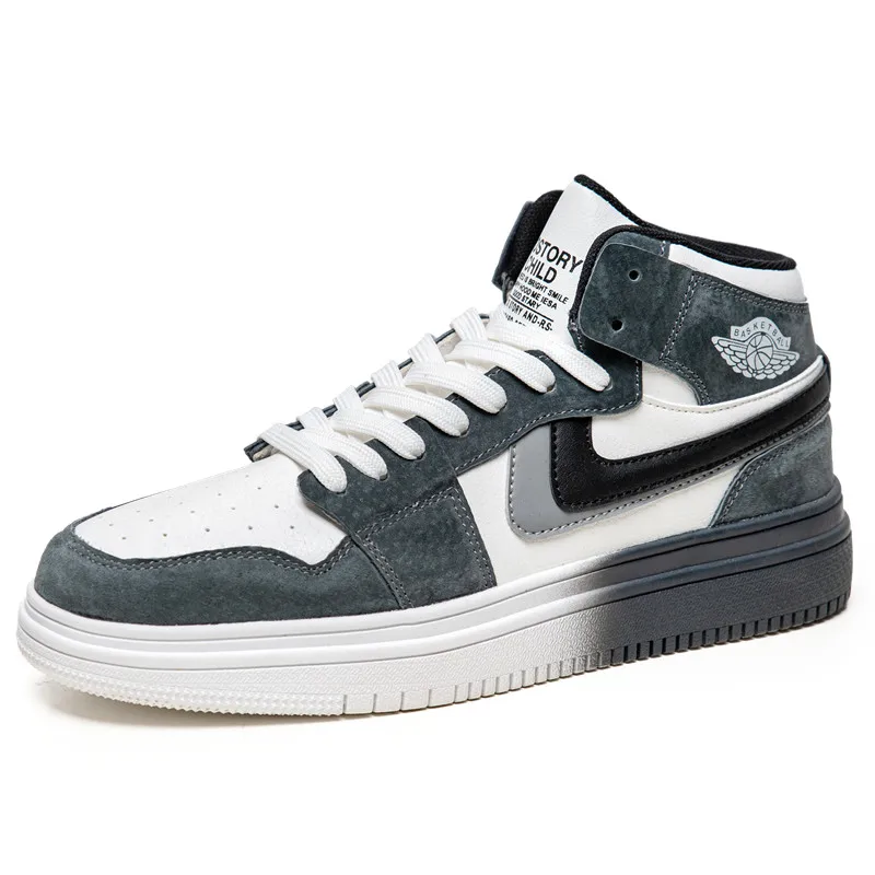 

2021 New arrive Artificial leather Blank cavas high top sneaker Casual shoes Mens fashion shoe