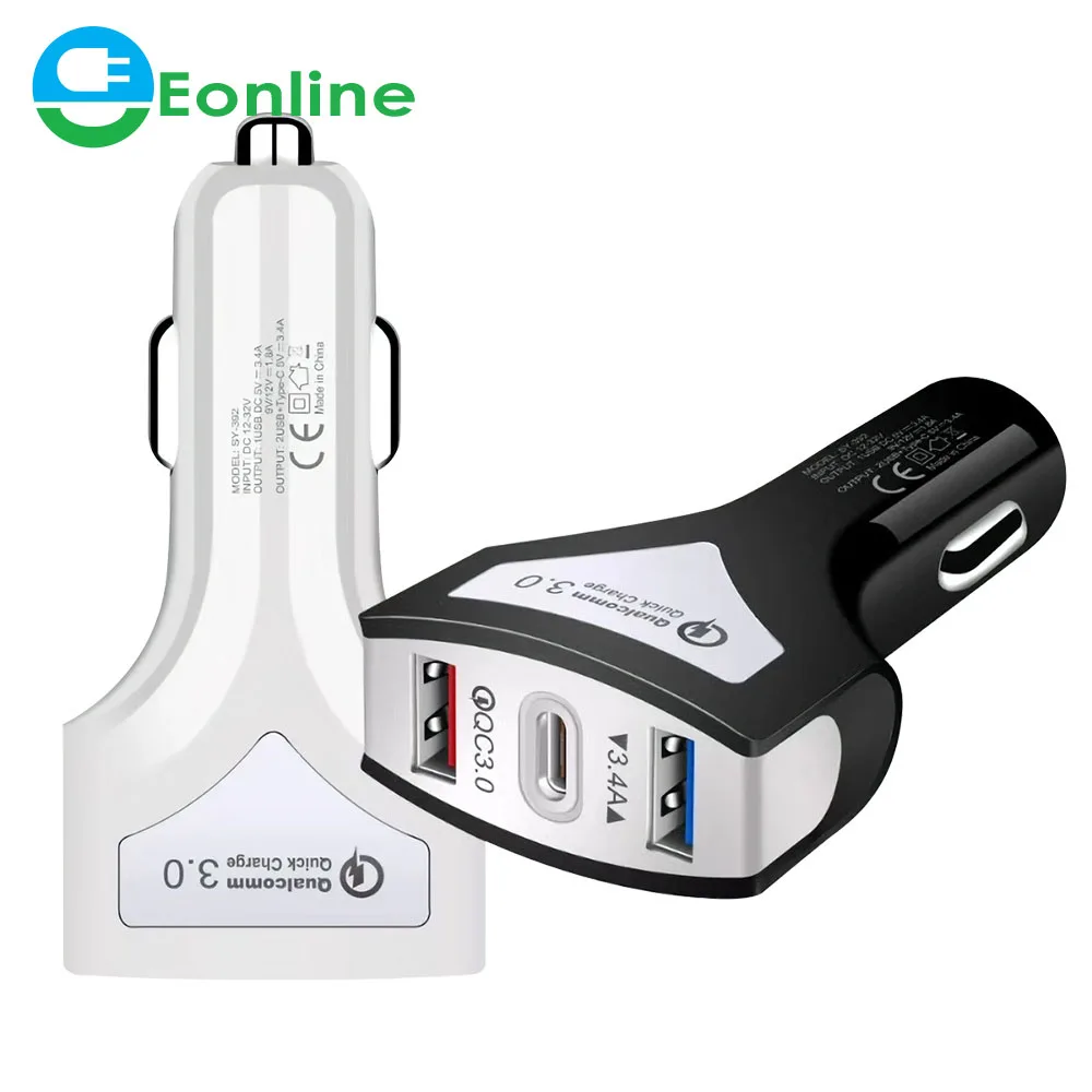 

36W Quick Charge 4.0 3.0 QC USB Car Charger For iPhone 11 Samsung A30 S Huawei Xiaomi Mi 9 Pro K30 QC3.0 Type C PD Car Charging