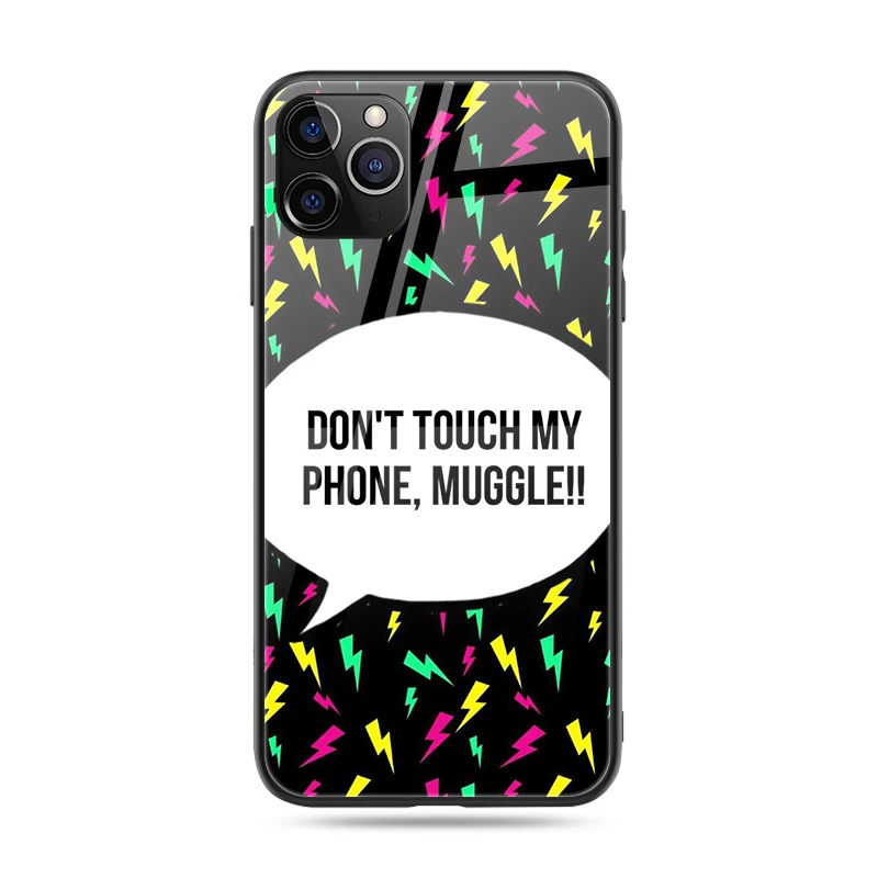 Diy Don't Touch My Phone Words Designer Glass Phone Case For Iphone 7 8 ...