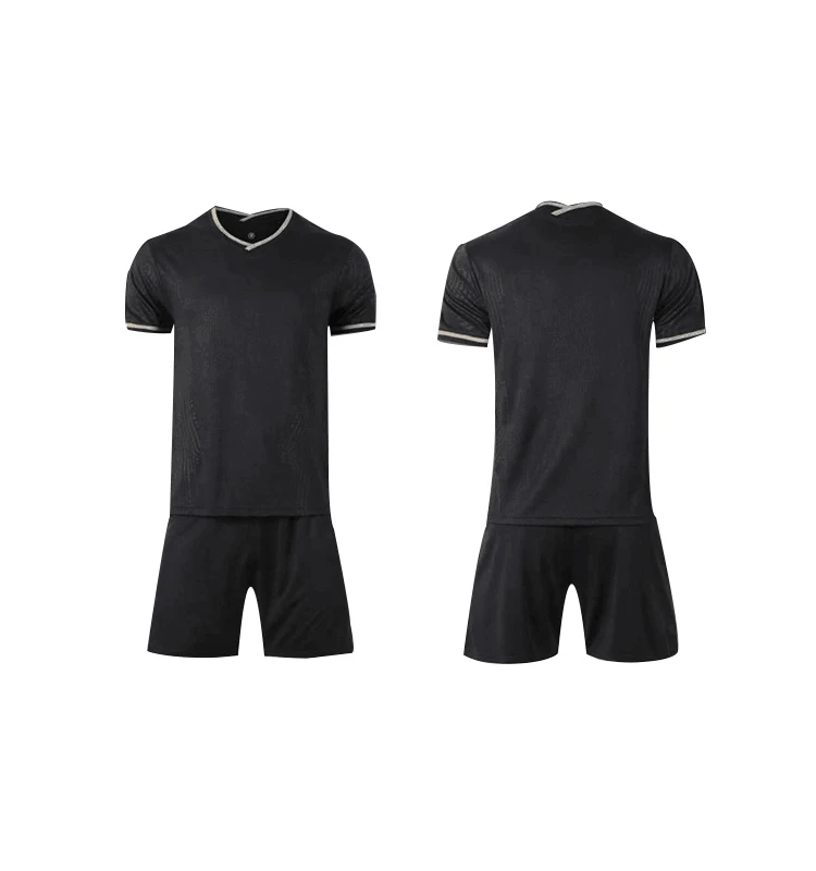 

New Design Quickly Dry Black Training Soccer Jersey, Pantone color