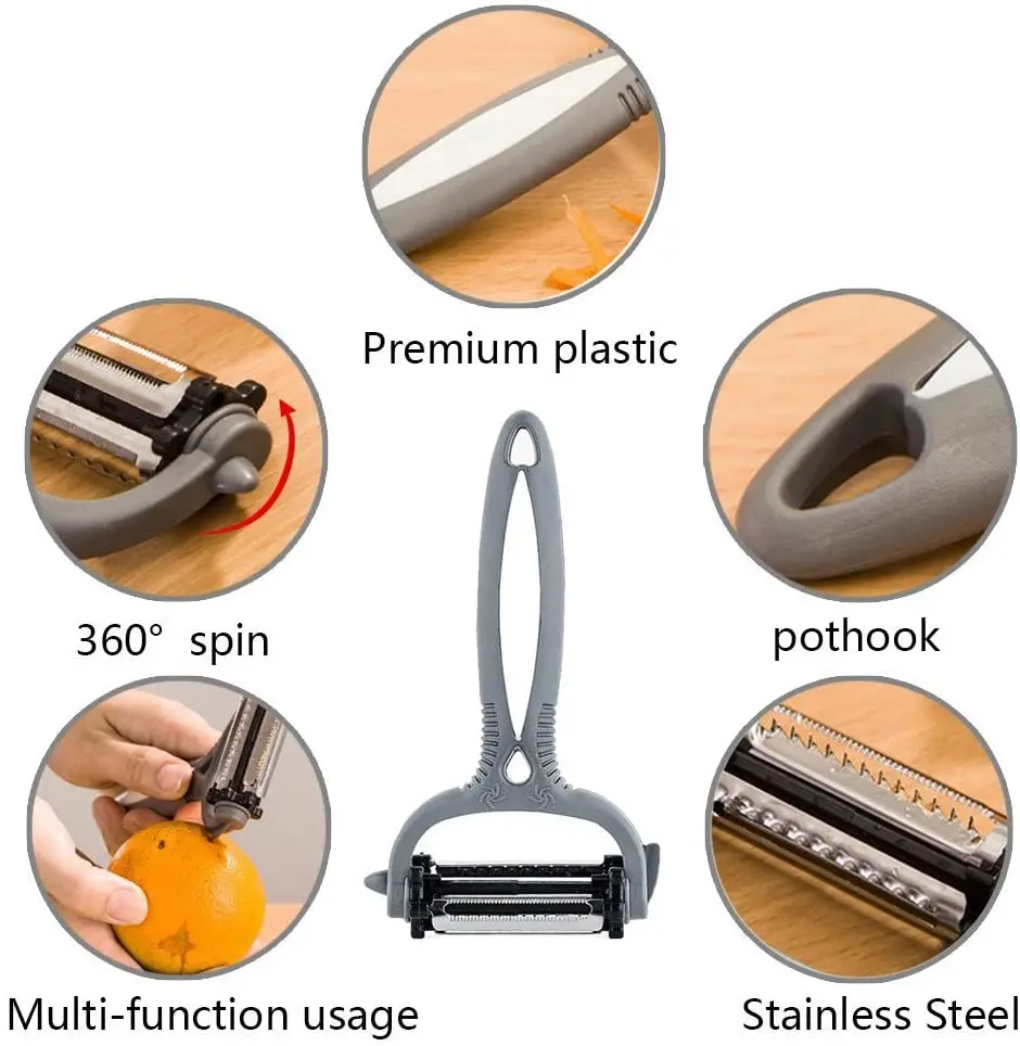 Wholesale Peel Tools, Handheld Vegetable Slicer, Shredder With 3 Blades