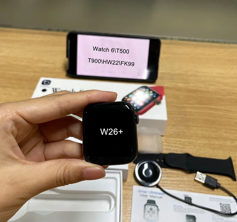 

2021 Smartwatch Beauty-priced Reloj Smart Watch Infinity Size 1.75 Smart Watch W26 Plus, Black silver gold