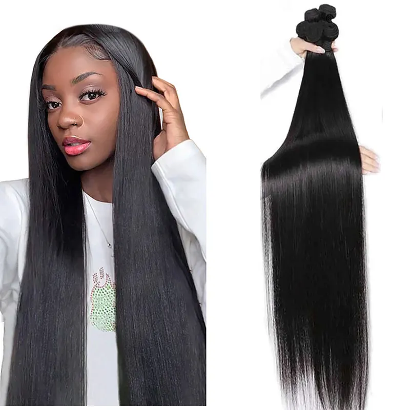 

Wholesale 20 22 24 26 Inch Natural Black Color Straight Hair 2-7 Day Shipping Fast Shipping 100% Human Virgin Hair Weave Bundles