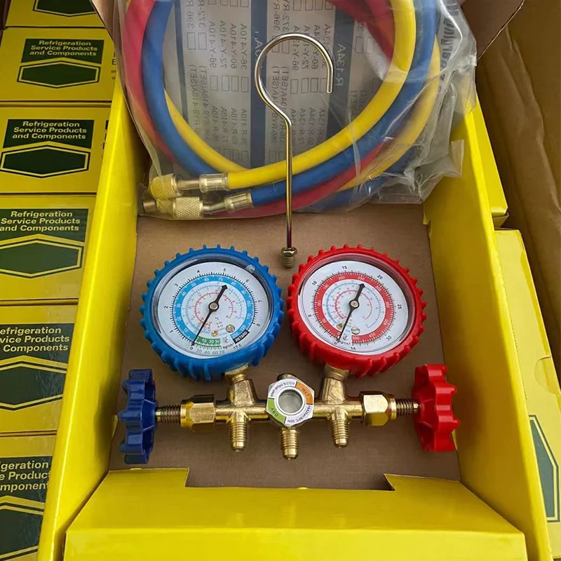 

CT-536 yellow jacket manifold gauge set for r134a r410a r22 hvac ac refrigeration test charging hoses