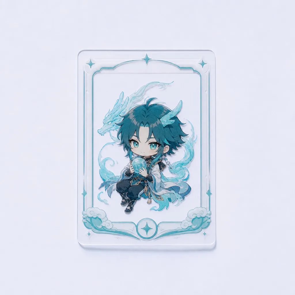 Teal Hair Spirit Dragon Anime Card