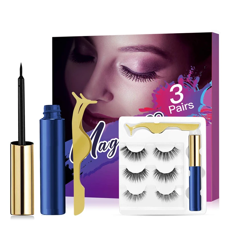 

High quality magnetic eyeliner lashes custom private label magnetic eyelashes