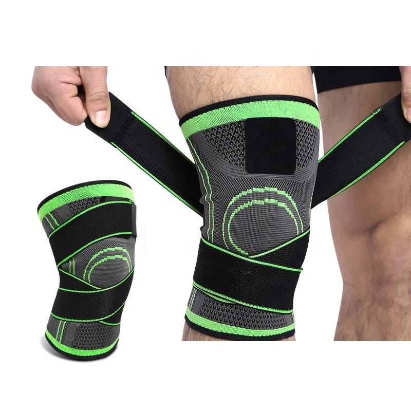 

New Arrivals 3D Knitted Compression Elastic Nylon Knee Supports Sleeve Sports Brace