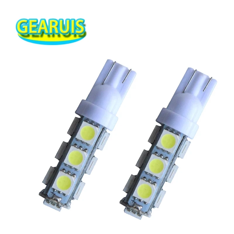 

T10 13 SMD 5050 W5W High Power Led Car Side Wedge Tail Light Lamp Bulb White Red blue green pink 12V, Cold white