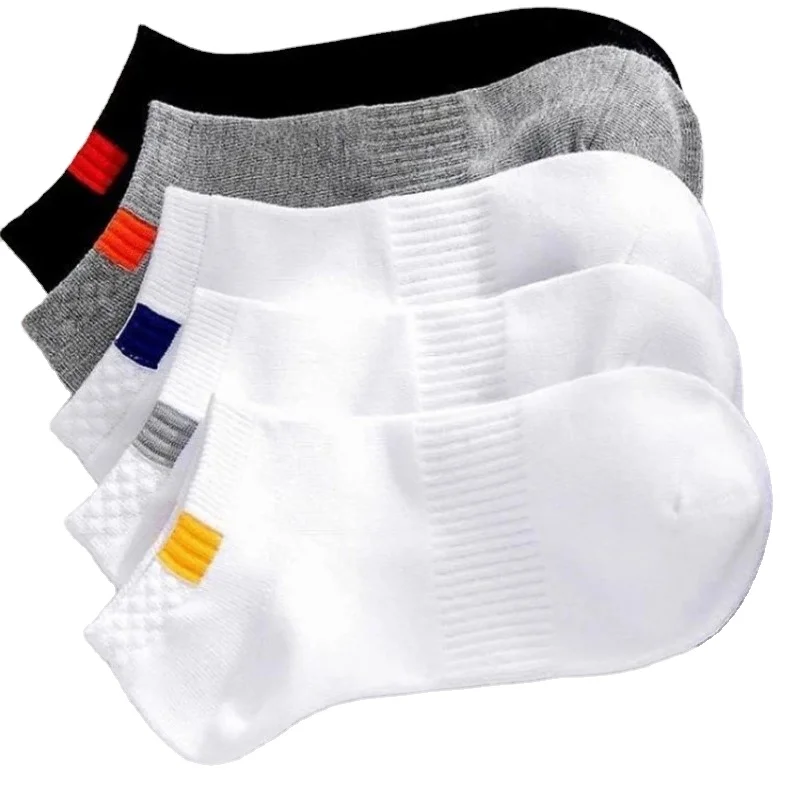 

custom logo Winter Summer Cotton Man Short Socks Fashion Breathable Man Boat Socks Comfortable Casual Socks, As shown