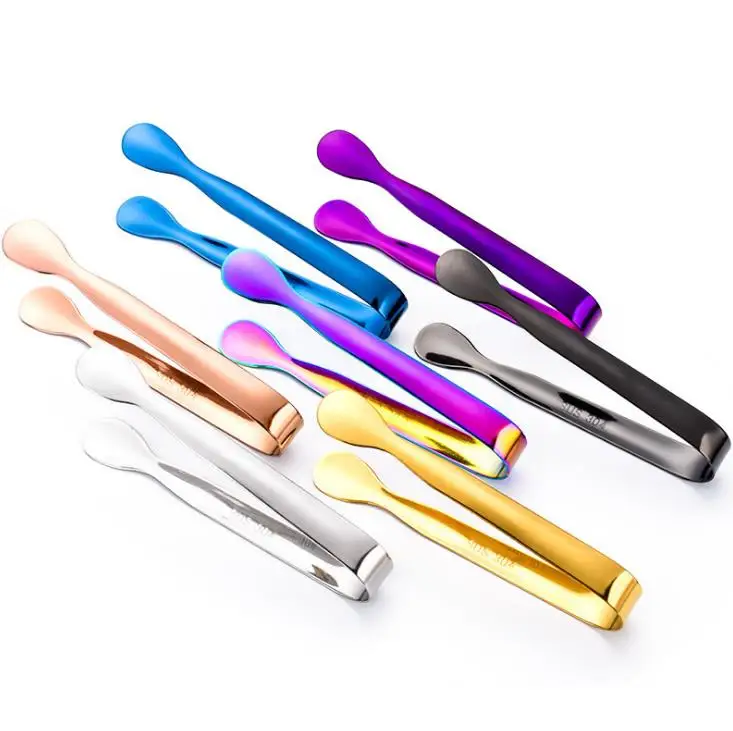 

Stainless Steel Ice Tongs With Smooth Edge Coffee Sugar Clip Multifunction Mini Ice Cube Clamp Teacup Clips Kitchen Bar Tools, 7 color