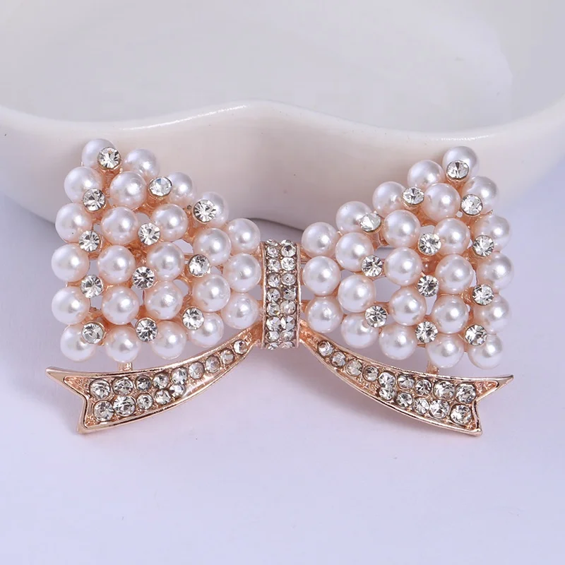 

Women Girl Bow knot Brooch Bow Tie Suit Shirt Tie Pins Popular Wholesale Jewelry