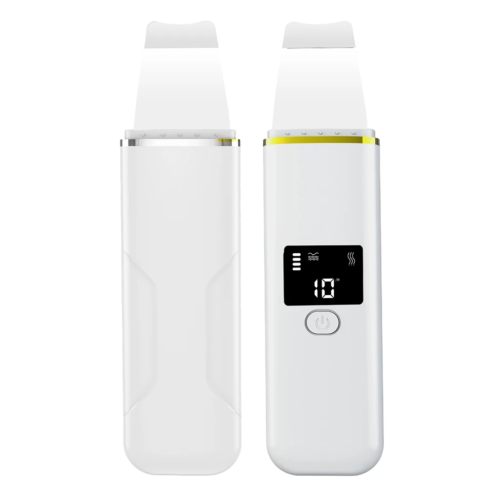 

2021 Professional Beauty Product Dropshipping Ultra Sonic Ultrasonic Skin Scrubber With Digital Screen, White