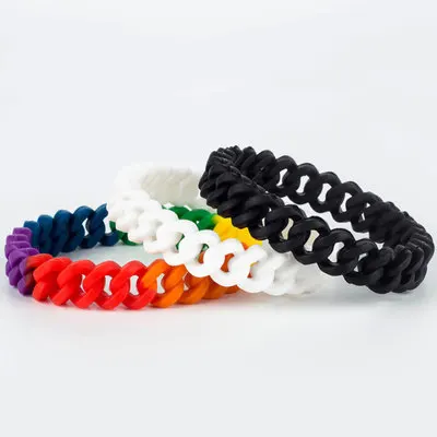 

2021 New Arrival Pride Accessories Bracelet Rainbow Chain Link Bracelet for Women Girls, Picture shows
