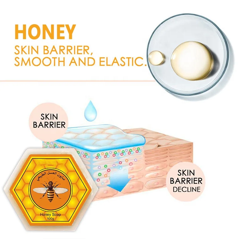 100g Organic Glycerin Anti Bacterial Skin Anti Wrinkle Whitening Handmade Toilet Honey Soap