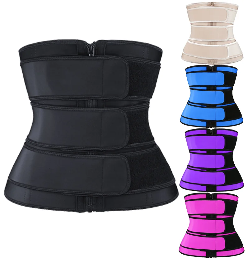 

NANBIN Custom Logo Get Fit Waist Trainer Corset Hourglass with Zipper, As shown