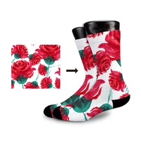 

Wholesale Cheap White Custom Socks No Minimum Order Sublimation Blank 3D Print Socks