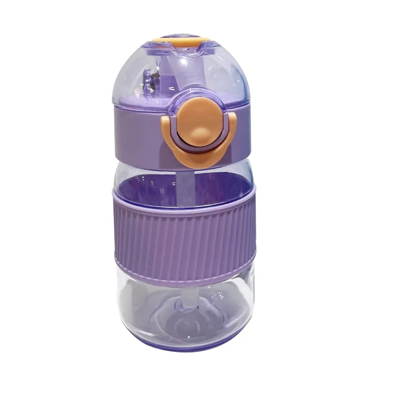 

Madou Summer Children's Straw Cup Brief Portable Silicone Iron Proof Plastic Water Kettle, 5 colors