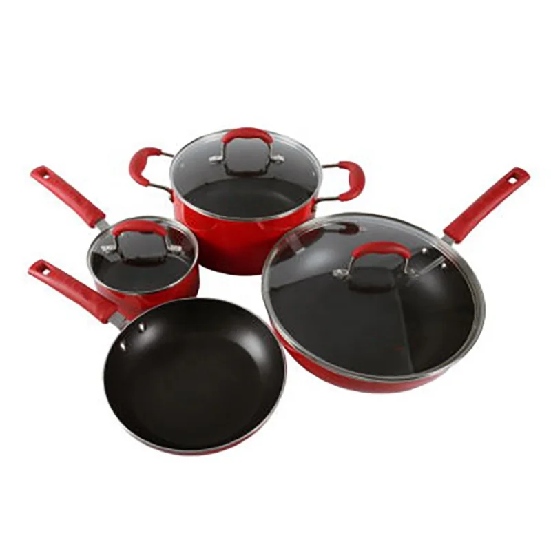 

Kitchen Nonstick Enamel Coated Cast Iron Cookware Sets Clay Pot Cooking